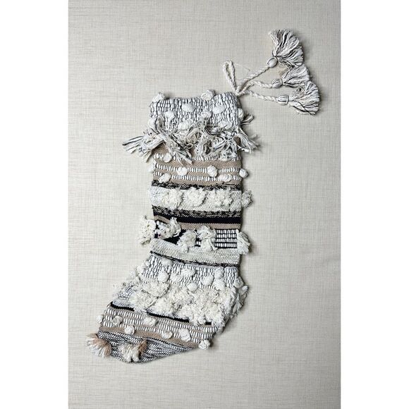 Anthropologie x All Roads Design Textured Christmas Stocking $128 - Picture 5 of 5